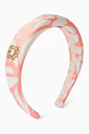 Floral Padded Headband in Mikado