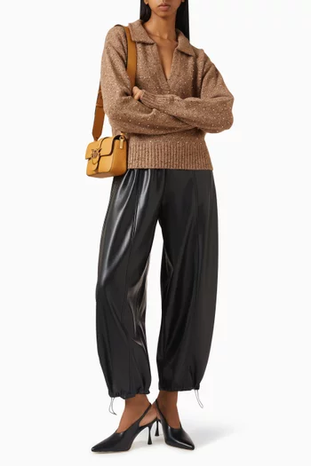 سترة نيباني مطرزة بأحجار الراين صوف