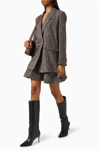 جاكيت بصفي أزرار صوف فلانيل