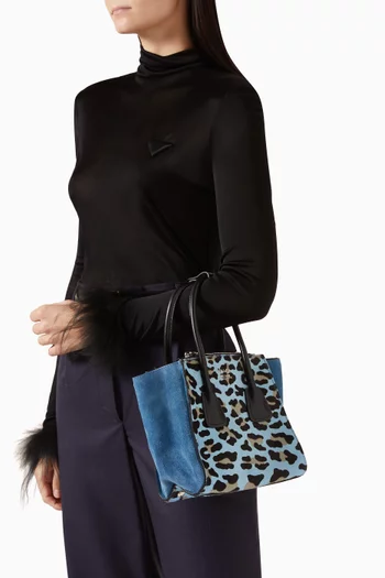 Leopard-print Bag in Calf Hair Suede