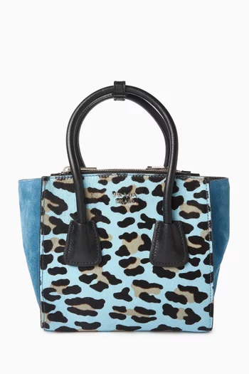 Leopard-print Bag in Calf Hair Suede