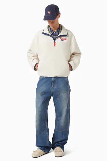 Racing Half Zip Sweater in Fleece