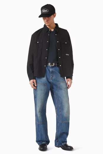 تي شيرت بجيب ونسيج شيفرون كلاسيكي قطن