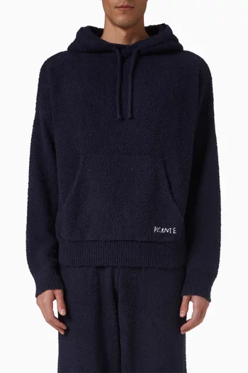 كنزة بغطاء رأس شاجي قماش منسوج