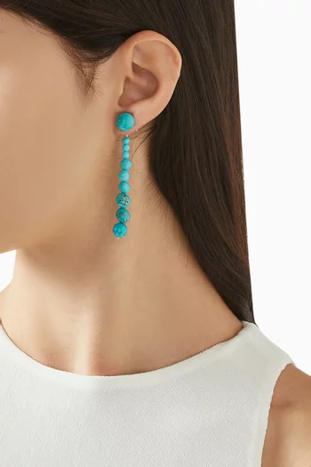 Mini Calanques Turquoise Drop Earrings in Sterling Silver