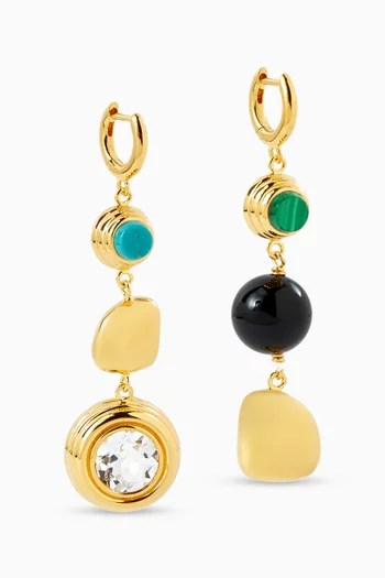 Le Cabanon Gemstone Earrings in 18kt Gold Vermeil
