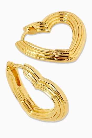 Grand Coeur Hoops in 18kt Gold Vermeil