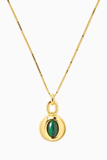 Albion Mews Malachite Necklace in 18kt Gold Vermeil