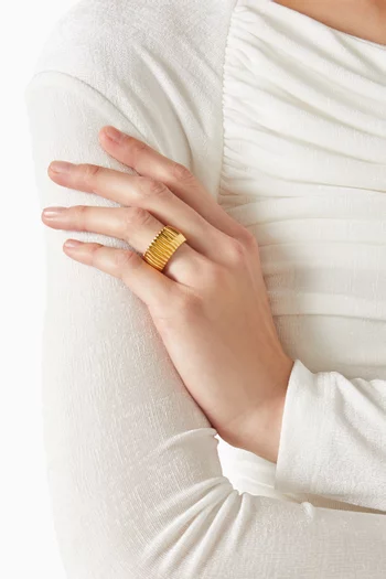 Neo-Concrete Movement Ring in 18kt Gold Vermeil