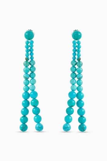 Les Goudes Turquoise Earrings in Sterling Silver