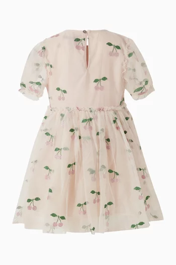 فستان مطرز بخرز تول