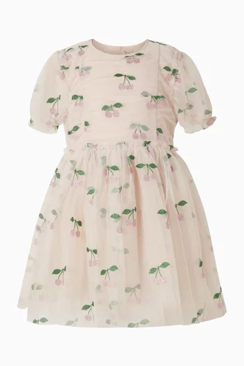 فستان مطرز بخرز تول