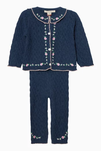 كارديغان روزيرس منسوج من مزيج القطن