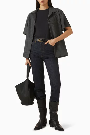 بنطال جينز أبيجيل بقصة ساق مستقيمة دينم