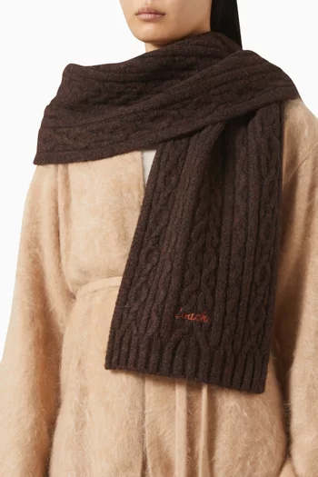 Logo-embroidered Scarf