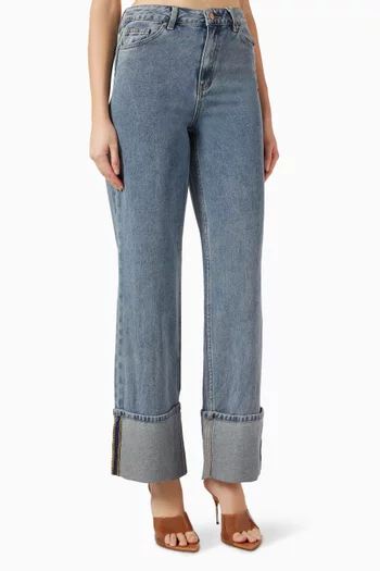 Yastira Wide-leg Jeans in Denim