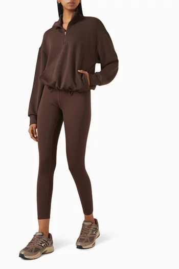 سويت شيرت سيان قصير بسحّاب قصير