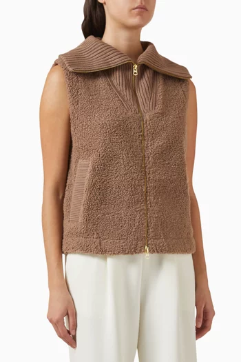 Aspen Gilet in Boucle-sherpa
