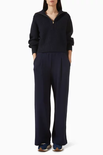 سترة ماورا بسحّاب قصير نسيج مضلع