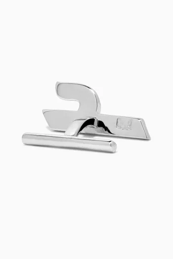 Arabic Letter "Ein" Cufflinks in Sterling Silver