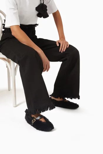 Ballet Flats in Shearling
