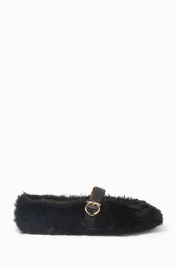 Ballet Flats in Shearling