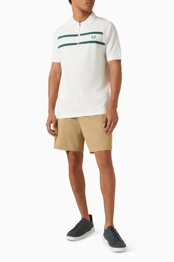 تي شيرت بولو بياقة وسحّاب قطن بيكيه