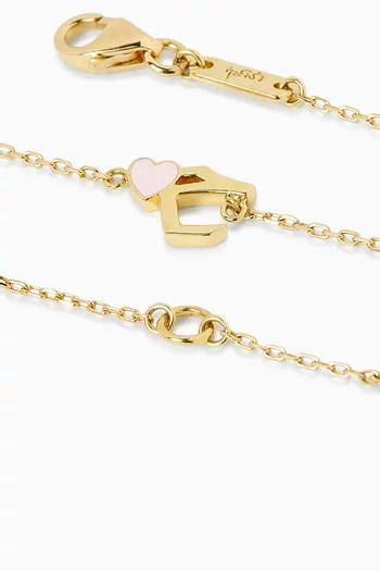 Arabic Letter 'Hhaa' Charm Bracelet in 18kt Gold