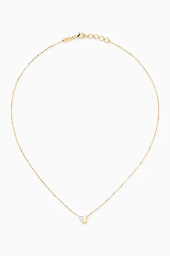 قلادة بدلاية حرف "ل" ذهب عيار 18