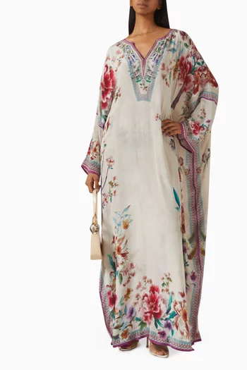 Vienna V-neckline Kaftan in Crepe