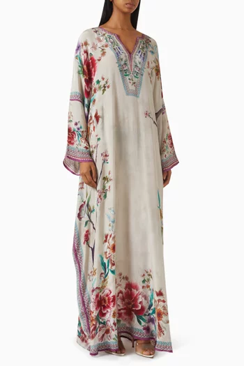 Vienna V-neckline Kaftan in Crepe