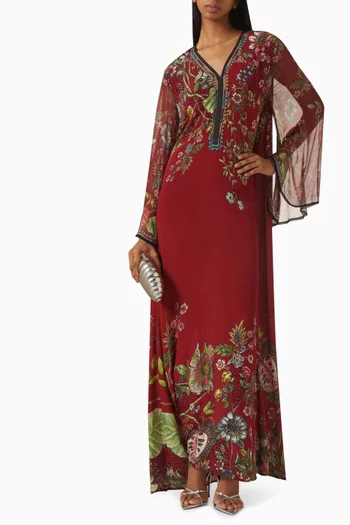 Caterina Floral-print Kaftan