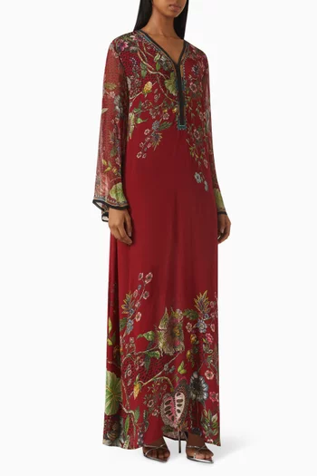 Caterina Floral-print Kaftan