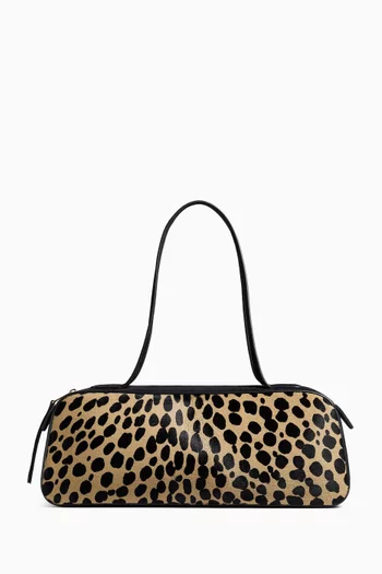 Simona Shoulder Bag in Leopard-print Calf Hair