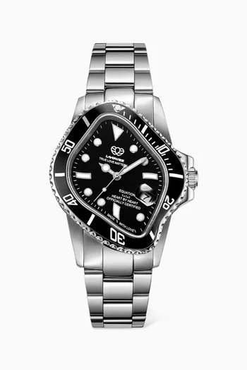 PEA001 Automatic Stainless Steel & Ceramic Watch, 45 x 40mm