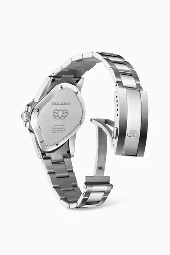 PEA001 Automatic Stainless Steel & Ceramic Watch, 45 x 40mm