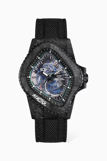 PEA001GMT Automatic Stainless Steel & Ceramic Watch, 45 x 40mm