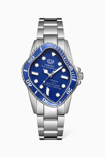 PEA005 Skeleton Automatic Glass Fibre, Nylon & Leather Watch, 45 x 40mm