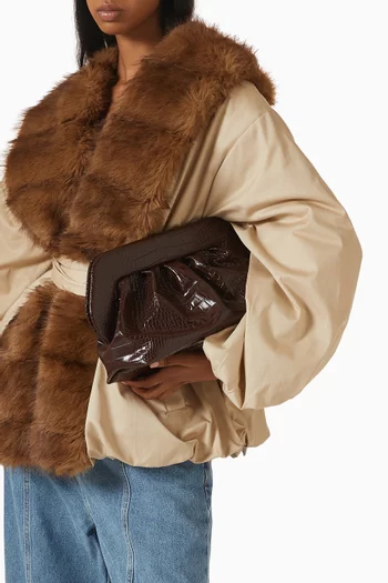 Bios Clutch Bag in Faux-leather