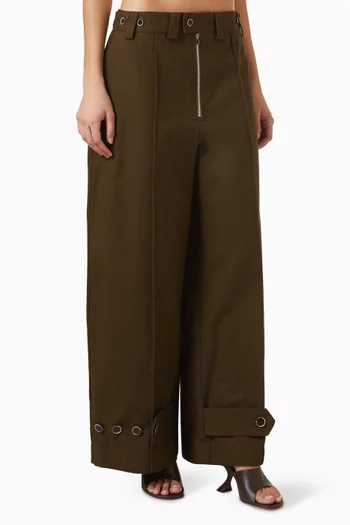 Wide-leg Tab Pants