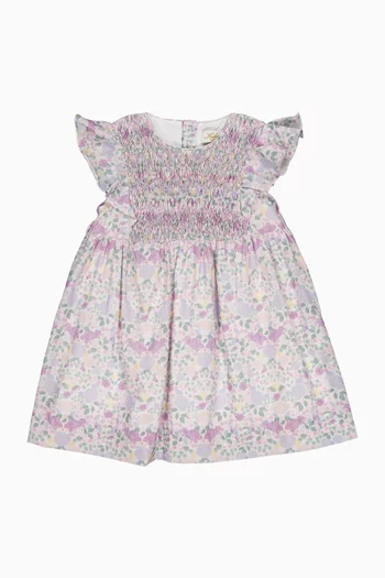 Leanne Smocked Dress in Cotton