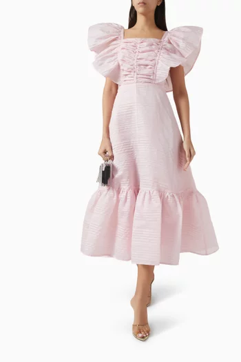 Frill-sleeve Dress