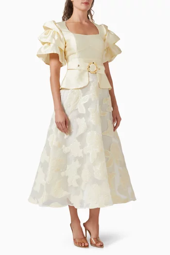 Frill Belted Dress