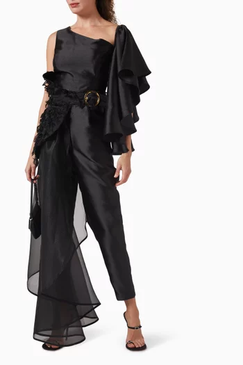 Asymmetric Belted Jumpsuit