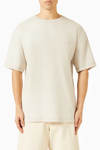 تي شيرت بقصة مربعة قطن