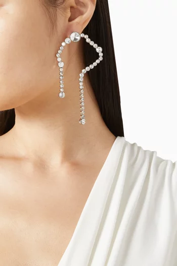 Eclat Drop Earrings in Silver-tone Brass