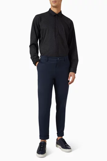 قميص بقصة عادية قطن