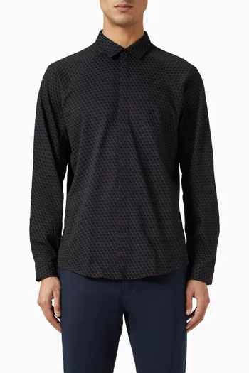 قميص بقصة عادية قطن