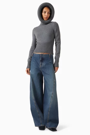 Hooded Sweater in Wool