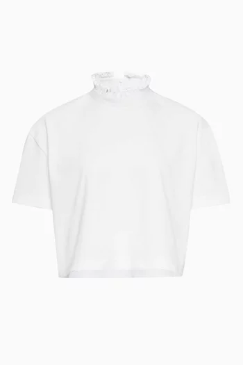 Crop T-shirt in Cotton Jersey